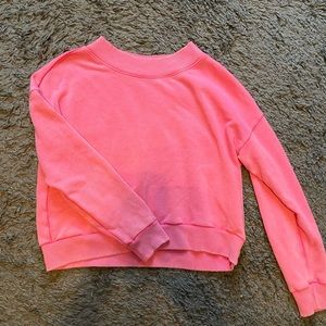 Pink cropped sweater from aerie!